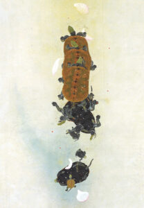 磯部茂亀、【夢候】、希少な額装用画集より、状態良好、新品額装付